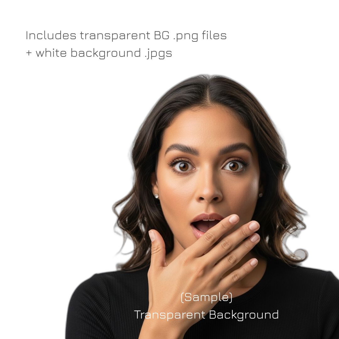 EMOTION EXPLOSION: 74 Original Exaggerated Faces for YouTube Thumbnails (Transparent PNGs + White BG JPGs) – Instant Digital Download - Image 3