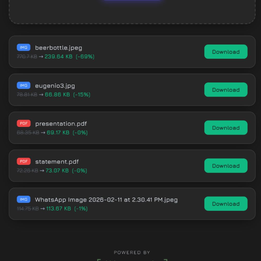 Universal Local Compressor – Private PDF & Image Optimizer (Runs 100% in Your Browser) - Image 3
